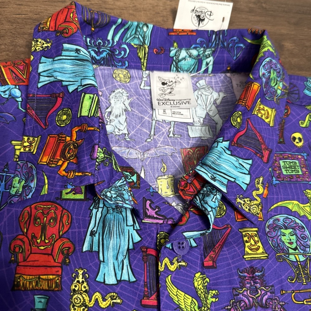 Disney Shirt Mens Imagineering‎ Exclusive Haunted Mansion Hatbox Ghost NWT XL - Picture 4 of 10